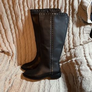 New Black Leather Steven by Steve Madden Natural Comfort Zoe Boots Sz 11W